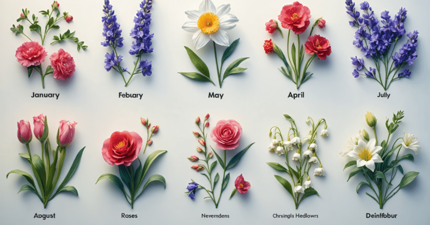 La signification des fleurs de naissance selon votre mois