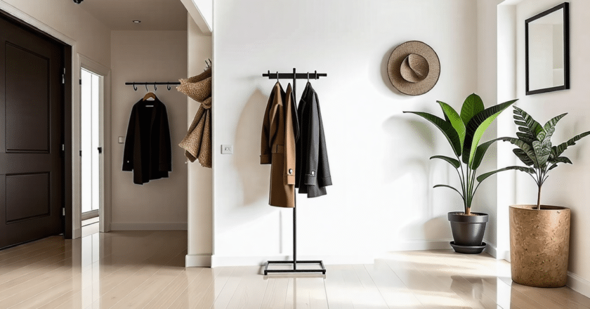 Porte-manteau sur pied : allier praticité et esthétique dans votre entrée​