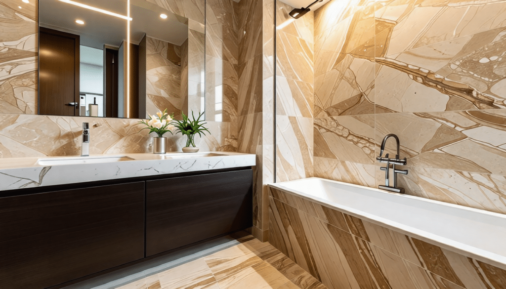 découvrez les avantages du travertin pour vos revêtements de salle de bain. élégante et durable, cette pierre naturelle apporte une touche unique tout en offrant résistance à l'humidité. apprenez pourquoi le travertin est le choix idéal pour un espace à la fois esthétique et fonctionnel.