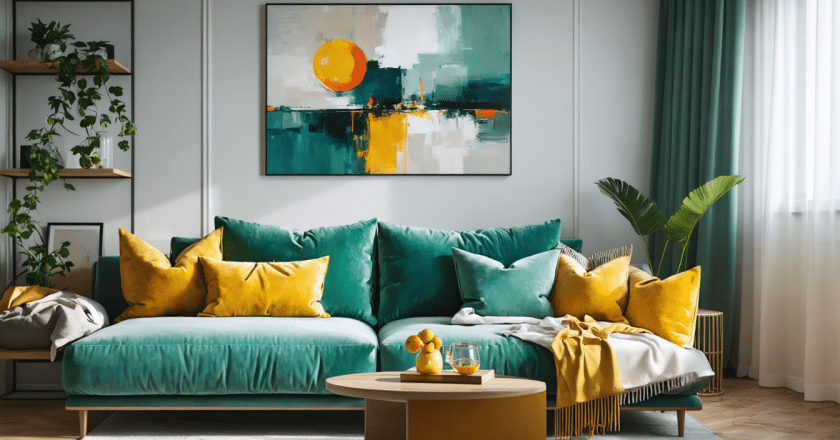 Un appartement de 40m2 dynamisé par des touches de couleur