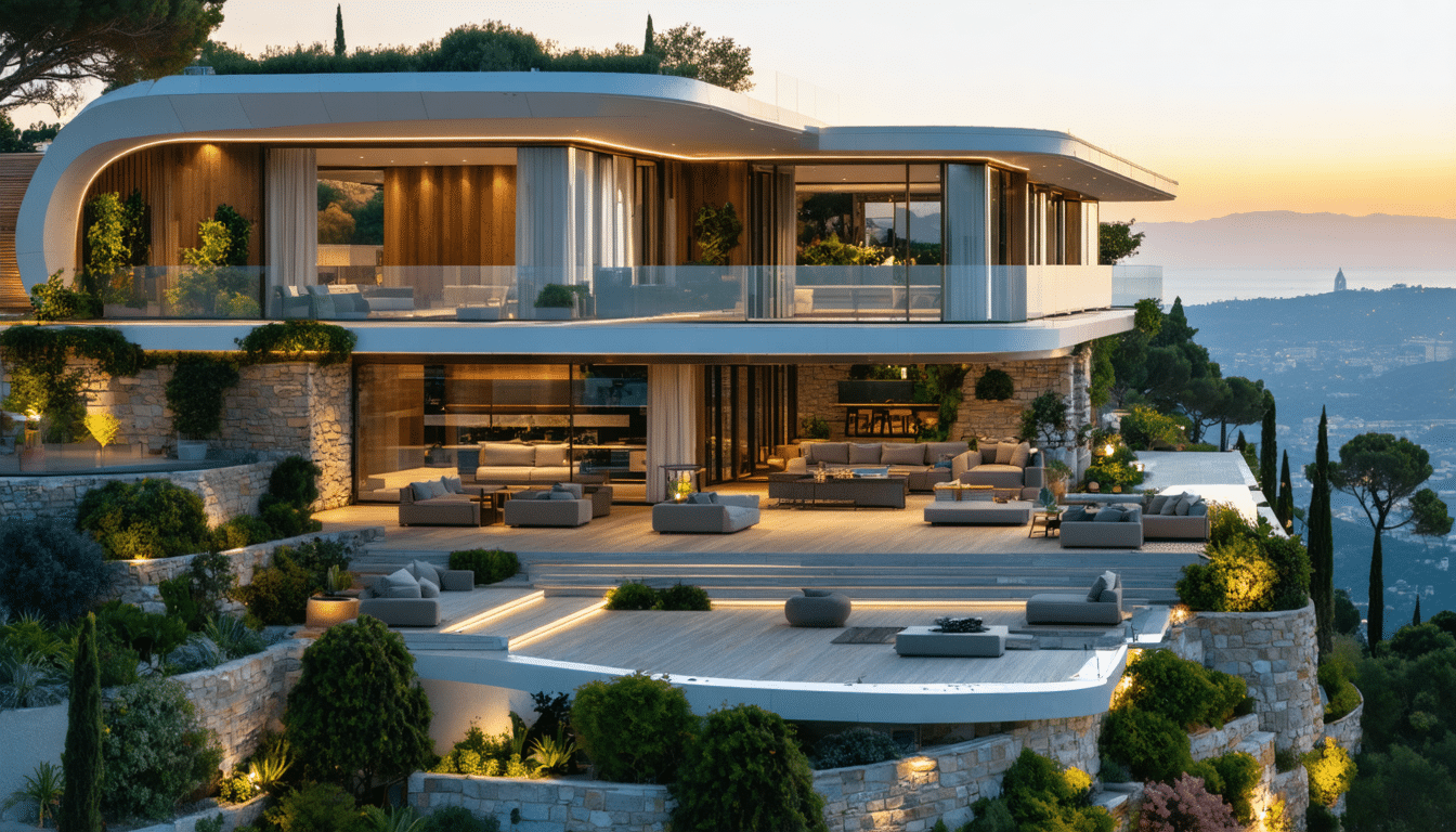 découvrez une maison innovante perchée sur les hauteurs de nice, alliant modernité et charme méditerranéen. plongez dans un espace unique qui réinvente les codes du style en toute élégance.