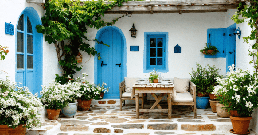 Les inspirations architecturales pour concevoir une terrasse aux accents grecs
