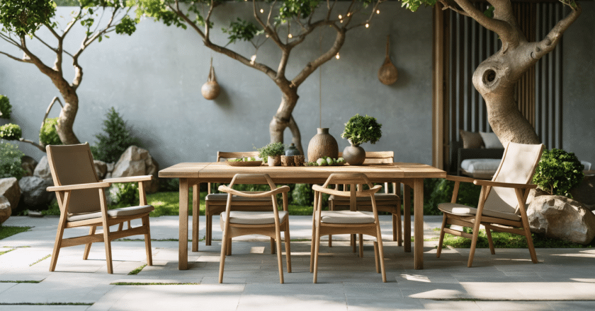 Choisir le bon bois pour votre mobilier d’extérieur : les conseils d’un designer sur le chêne, le teck et l’acacia