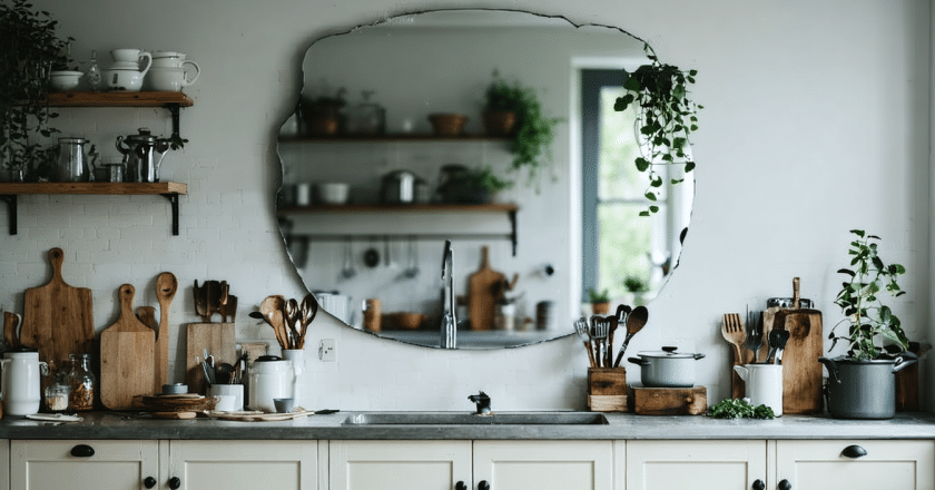 la raison pour laquelle il est préférable d’éviter de placer un miroir à cet endroit précis de votre cuisine