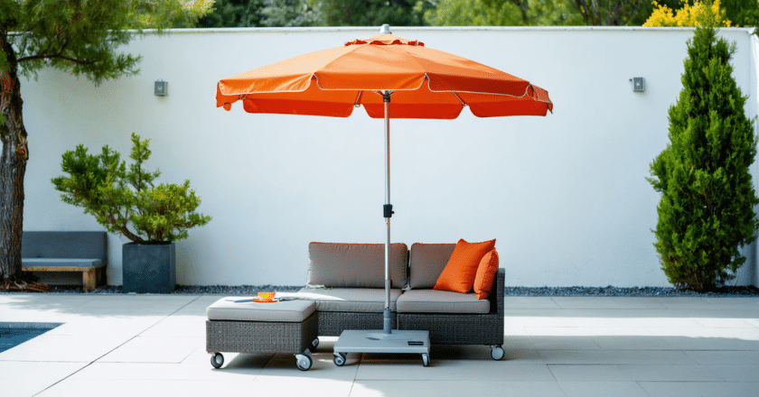 Transformez un meuble IKEA en un pied de parasol à roulettes