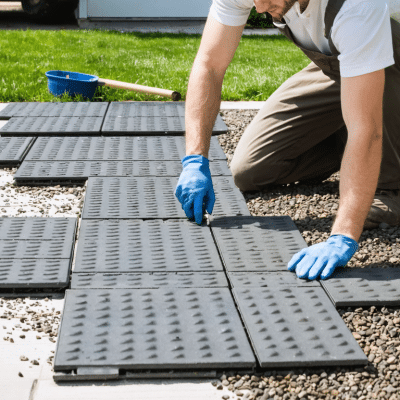 Dalles stabilisatrices pour gravier : mise en œuvre et entretien courant