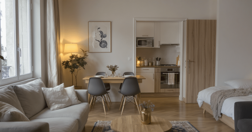 Découverte d’un appartement parisien de 50m2 astucieusement designé pour accueillir jusqu’à 4 personnes