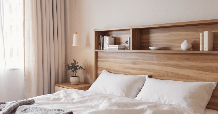 Des têtes de lit alliant élégance et fonctionnalité : le rangement au service de la décoration