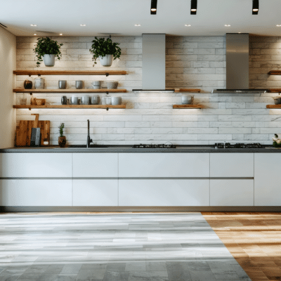 Revêtements de sol cuisine : SPC, carrelage ou bois technique, le bon choix selon l’usage