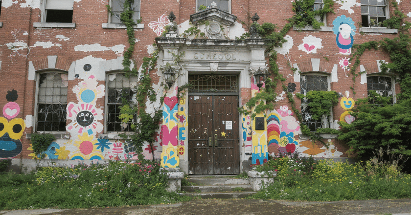 D’une école abandonnée à un refuge éclatant de couleurs : la renaissance d’un bâtiment chargé d’histoire
