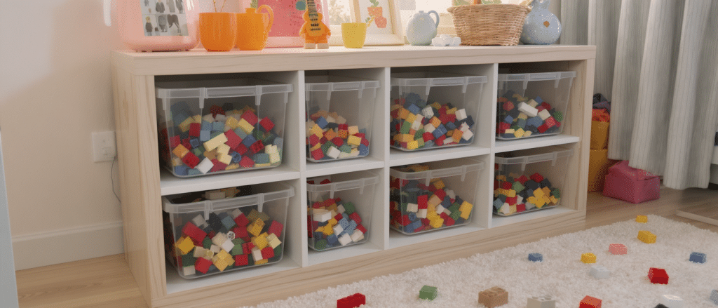 d&eacute;couvrez comment cr&eacute;er un rangement astucieux pour les lego&reg; dans la chambre des enfants avec des solutions ikea simples et pratiques.