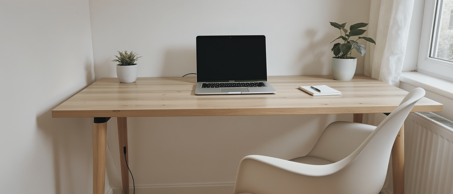 d&eacute;couvrez les secrets incontournables pour am&eacute;nager un bureau minimaliste, optimis&eacute; et &eacute;pur&eacute;, favorisant la concentration et la productivit&eacute; dans un espace de travail moderne.
