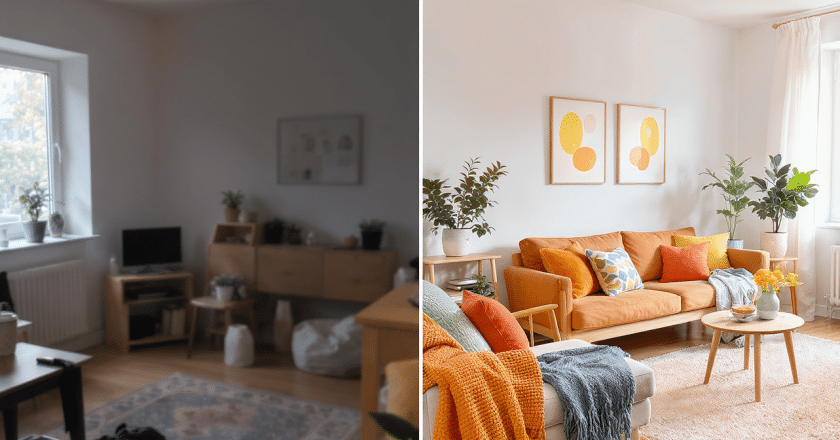 Avant/Après : transformation d’un 31 m² mal conçu en un cocon scandinave vibrant et coloré