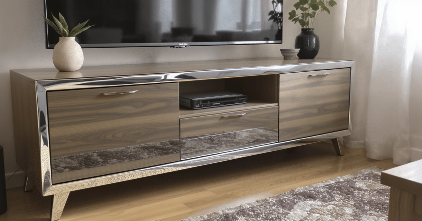 IKEA Hack : transformez votre meuble TV avec une touche chromée ultra design