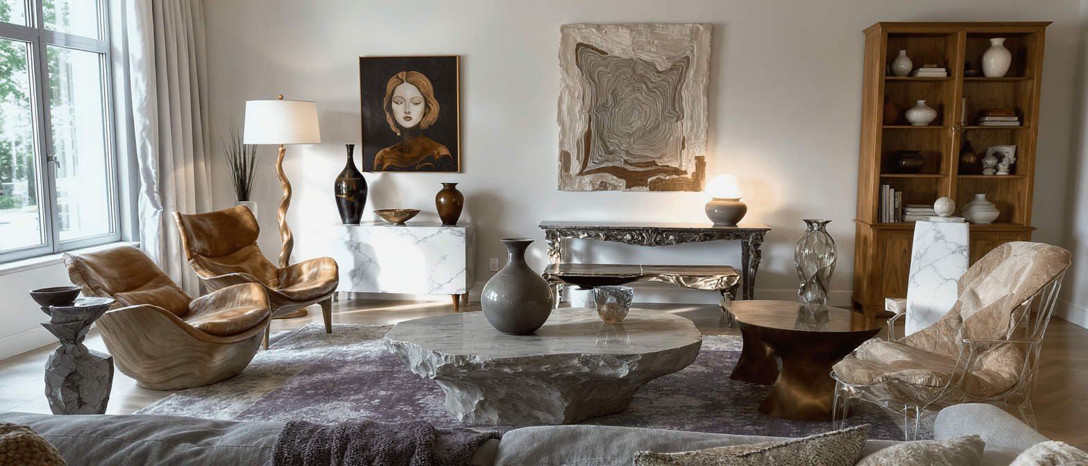 d&eacute;couvrez les 12 chefs-d'&oelig;uvre design au style sculptural qui captivent les amateurs d'art et de d&eacute;coration, alliant cr&eacute;ativit&eacute; et sensation esth&eacute;tique unique.