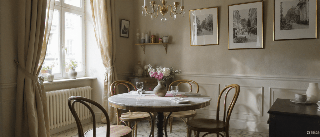 d&eacute;couvrez les indispensables d&eacute;co pour transformer votre salle &agrave; manger en authentique brasserie parisienne et apporter une ambiance chic et chaleureuse &agrave; votre int&eacute;rieur.