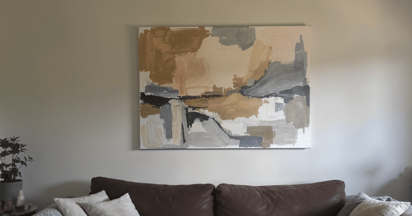 Transformez votre mur vide avec un tableau XXL fait maison : le DIY qui sublime votre intérieur