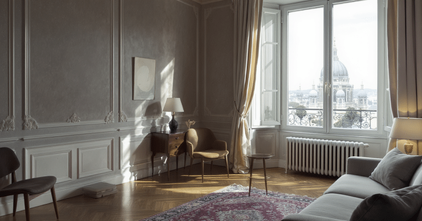 Un 87 m² au charme haussmannien avec vue imprenable sur le Sacré-Cœur : mariage réussi entre mobilier chiné et touches contemporaines