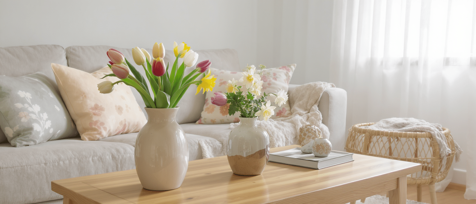 d&eacute;couvrez notre s&eacute;lection d'accessoires d&eacute;coratifs floraux qui apportent une touche de fra&icirc;cheur et un air de printemps &agrave; votre int&eacute;rieur, pour une ambiance chaleureuse et naturelle toute l'ann&eacute;e.