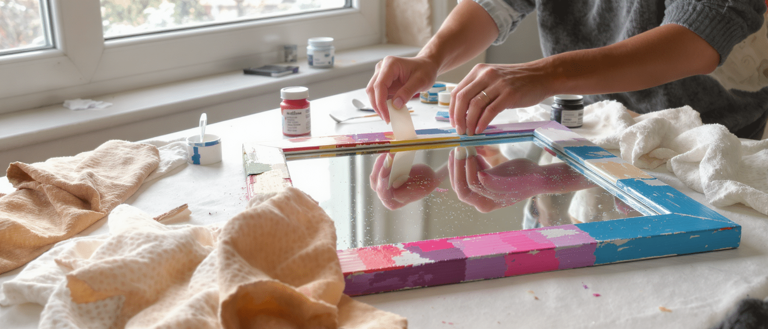 apprenez &agrave; fabriquer un miroir color&eacute; unique pour illuminer et dynamiser votre int&eacute;rieur avec notre guide diy simple et cr&eacute;atif.