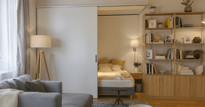 Astuces ingénieuses et déco stylée pour cacher son lit dans un studio