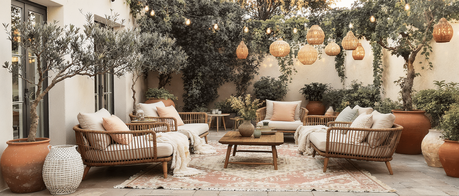 d&eacute;couvrez les astuces d'architectes pour sublimer votre terrasse avec une inspiration boh&egrave;me, alliant charme, confort et &eacute;l&eacute;gance naturelle.