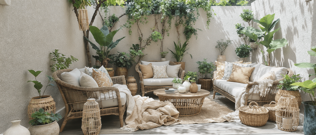 d&eacute;couvrez les astuces d&rsquo;architectes pour donner un style boh&egrave;me &agrave; votre terrasse et cr&eacute;er un espace ext&eacute;rieur chaleureux et authentique.