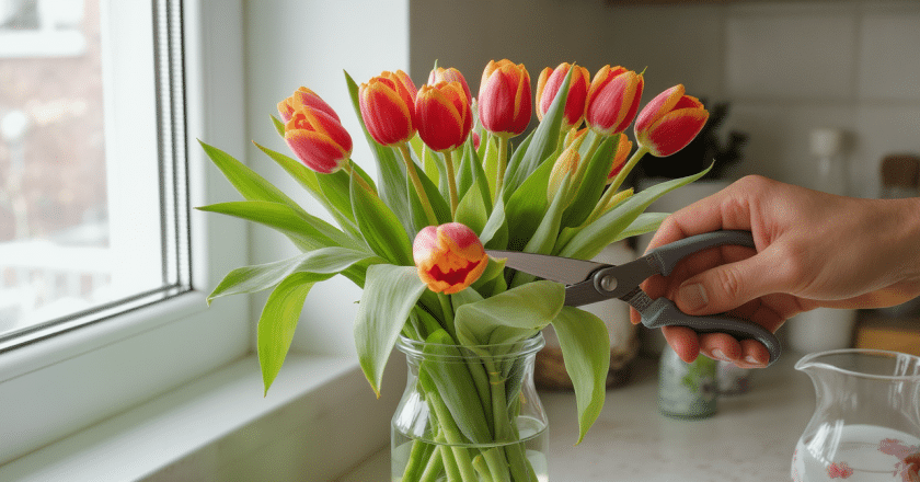 Le secret facile pour prolonger la vie de vos tulipes en bouquet