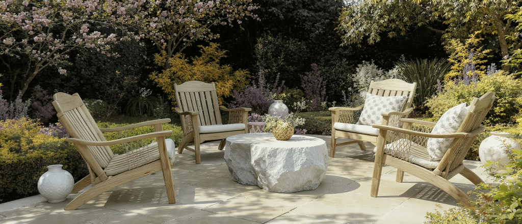 d&eacute;couvrez comment le mobilier en mat&eacute;riaux naturels transforme votre jardin en un espace &eacute;l&eacute;gant et relaxant, alliant esth&eacute;tique et confort pour un ext&eacute;rieur tendance et durable.