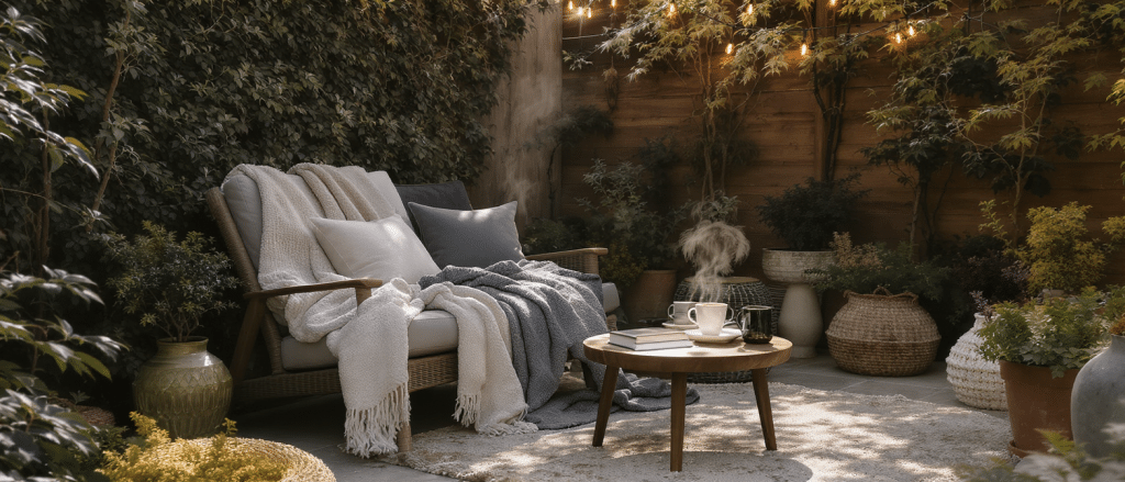 d&eacute;couvrez les incontournables pour am&eacute;nager un coin lecture ext&eacute;rieur ultra confortable et chaleureux, id&eacute;al pour profiter de vos moments de d&eacute;tente en plein air.