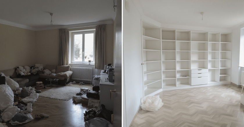 Avant/Après : Comment des rangements intégrés ont métamorphosé ce 46 m² en un espace beaucoup plus spacieux