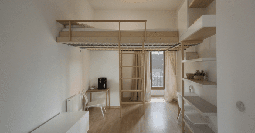 Comment ce studio de 15 m² a brillamment optimisé sa hauteur sous plafond ?