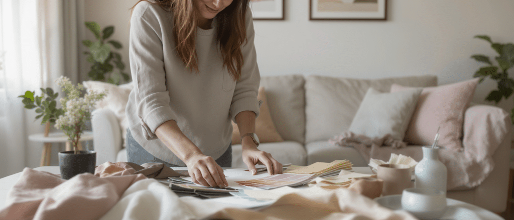 d&eacute;couvrez les astuces d'une designer pour harmoniser parfaitement les couleurs dans votre d&eacute;coration et cr&eacute;er un espace &eacute;l&eacute;gant et &eacute;quilibr&eacute;.
