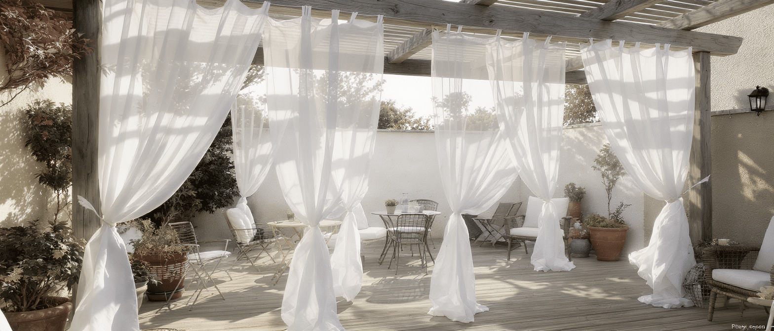 d&eacute;couvrez 7 astuces indispensables pour embellir votre espace ext&eacute;rieur avec des rideaux d'ext&eacute;rieur alliant &eacute;l&eacute;gance et intimit&eacute;.
