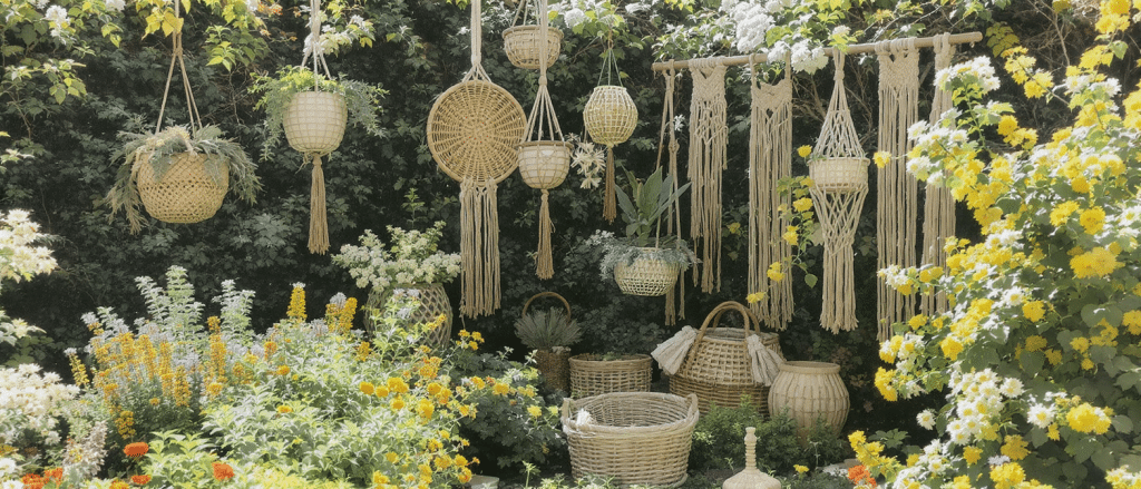d&eacute;couvrez des projets diy astucieux pour sublimer votre jardin en utilisant des fibres naturelles, alliant cr&eacute;ativit&eacute; et respect de l'environnement.