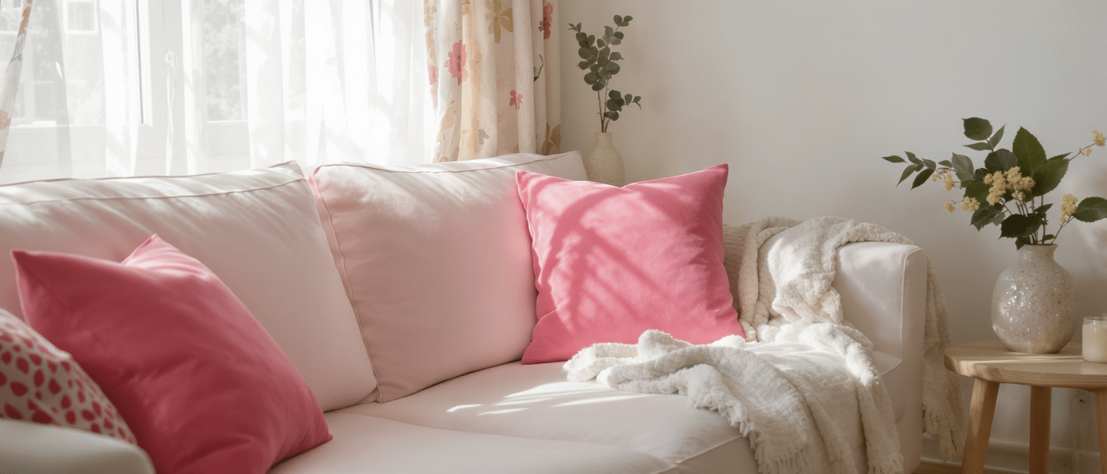 apportez une touche de fraîcheur et de gaieté à votre décoration estivale en adoptant le rose bonbon, une couleur éclatante qui dynamise votre intérieur avec style.