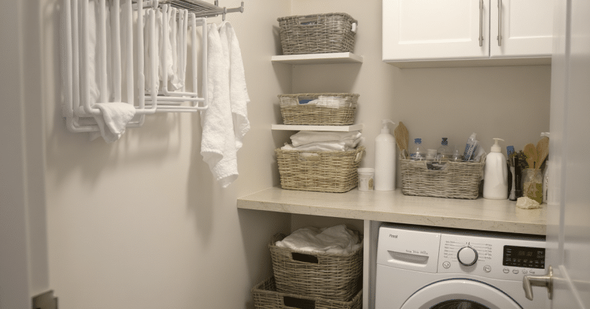 Astuces DIY ingénieuses pour optimiser l’espace dans une petite buanderie