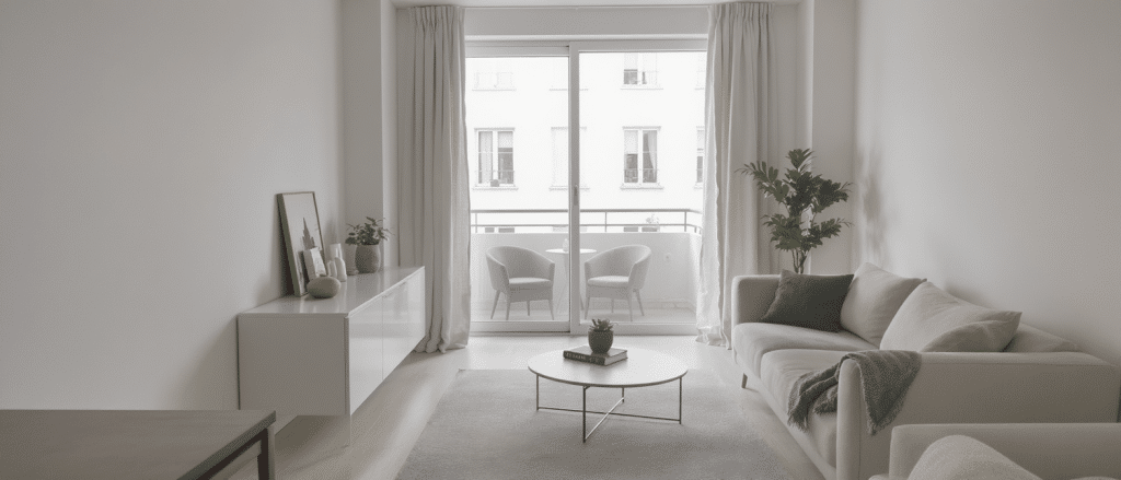 explorez l'appartement &eacute;pur&eacute; et moderne con&ccedil;u par l'architecte constance laurand, situ&eacute; au c&oelig;ur de lyon, alliant &eacute;l&eacute;gance et fonctionnalit&eacute;.