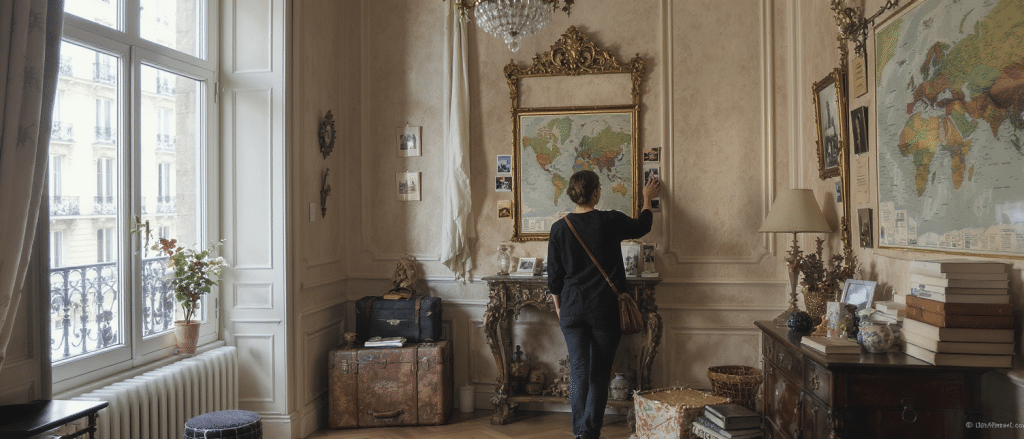 d&eacute;couvrez la transformation &eacute;l&eacute;gante d&rsquo;un appartement haussmannien captivant, reflet du style et de la passion d&rsquo;une globe-trotteuse avide de d&eacute;couvertes.