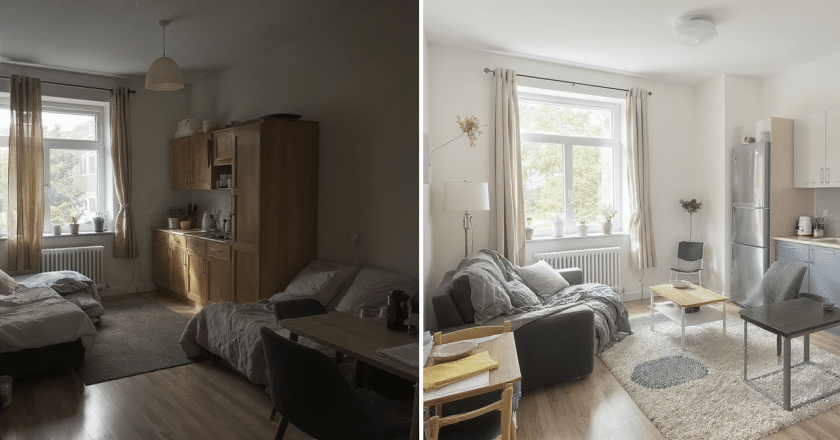 Transformation avant/après : comment un trois-pièces réagencé en deux-pièces optimise l’espace et la fonctionnalité
