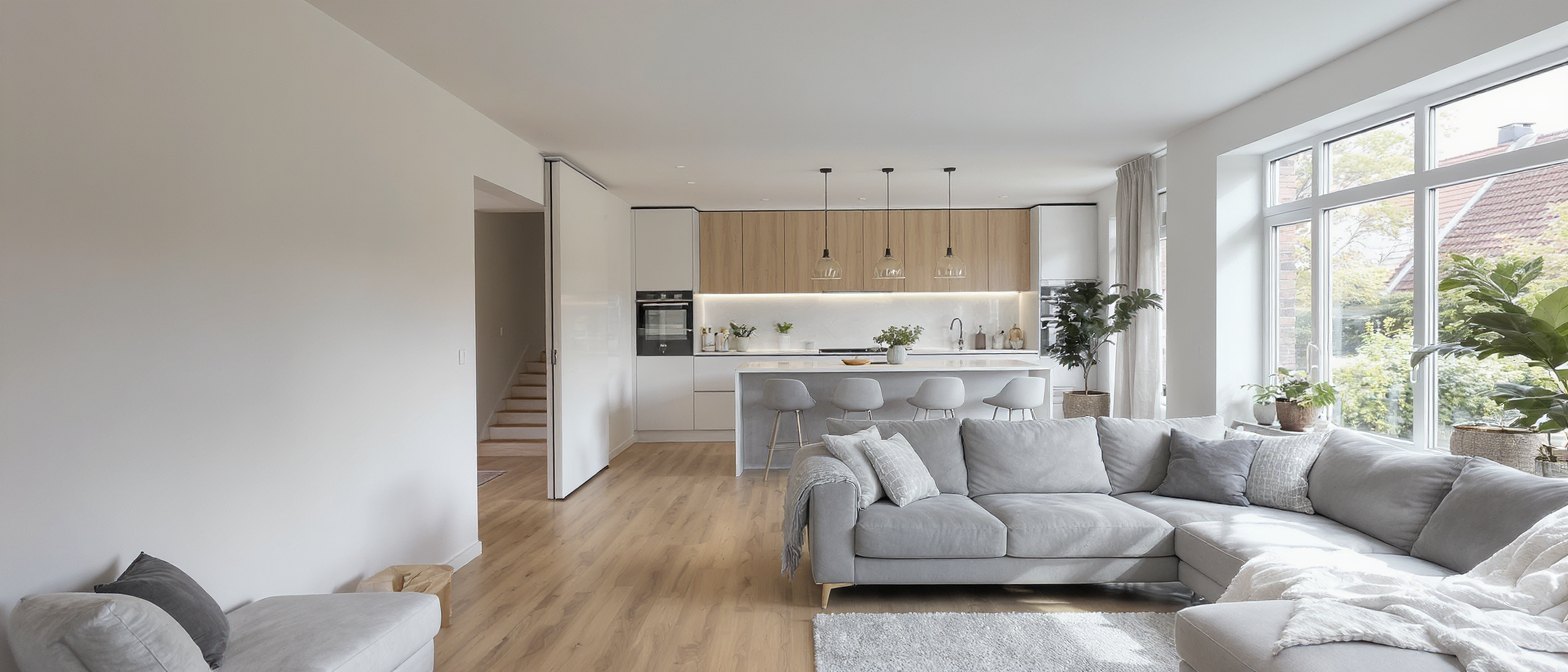 explorez la transformation spectaculaire d&rsquo;un espace de 125 m&egrave;tres carr&eacute;s, r&eacute;v&eacute;lant une m&eacute;tamorphose compl&egrave;te m&ecirc;lant design innovant et optimisation parfaite.