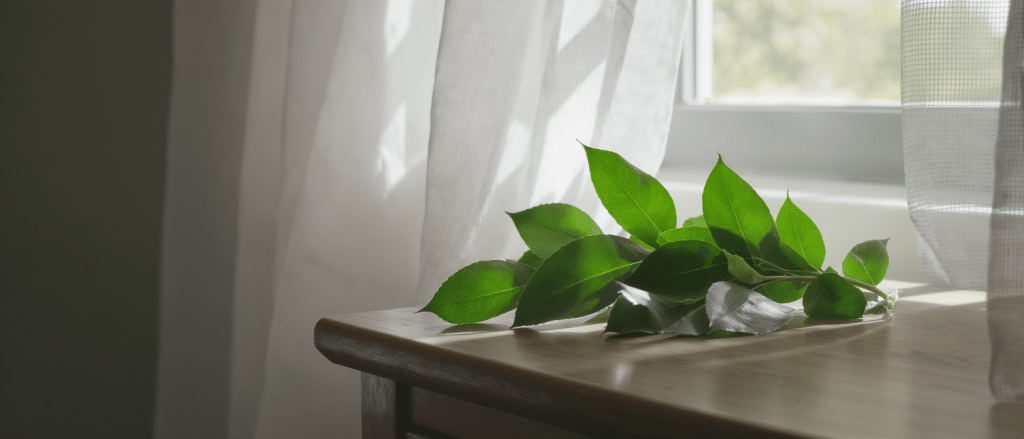 d&eacute;couvrez comment les feuilles de laurier apportent une atmosph&egrave;re sereine et relaxante &agrave; votre chambre gr&acirc;ce &agrave; leurs vertus naturelles apaisantes.