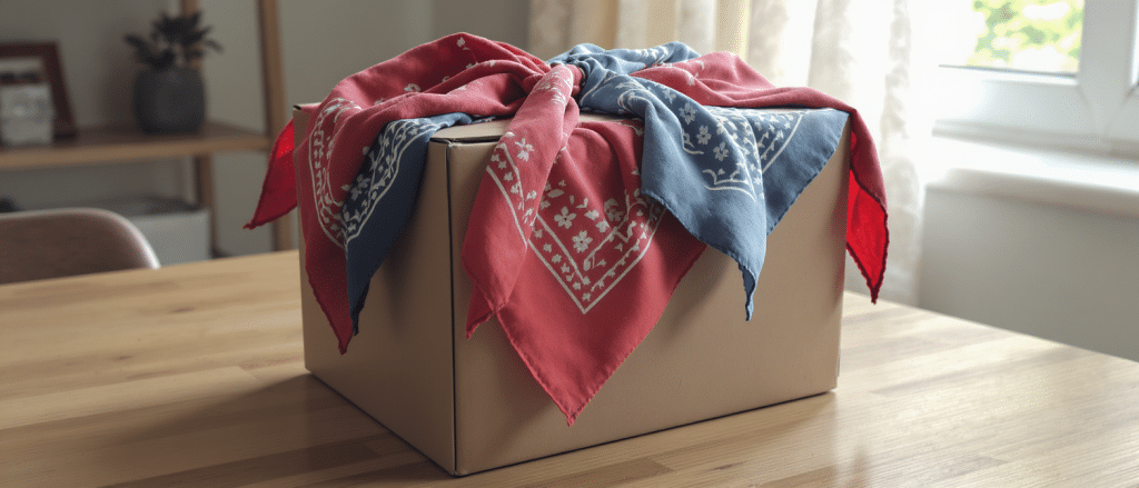 d&eacute;couvrez comment transformer facilement une bo&icirc;te en carton ikea en un objet d&eacute;co unique et tendance gr&acirc;ce &agrave; l'astuce simple d'un bandana.