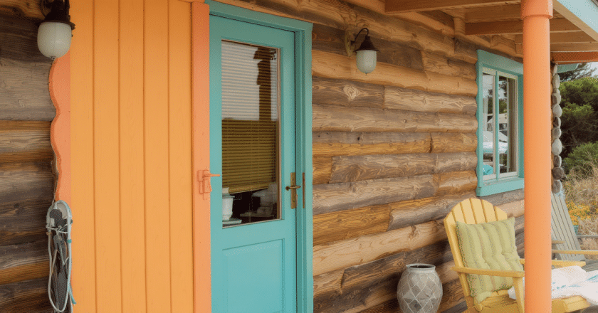 Au Cap Ferret, une cabane vintage des années 50 renaît grâce à l’alliance du bois et des couleurs vibrantes