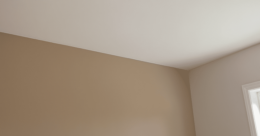Cloud capping : des murs colorés et un plafond blanc pour transformer la pièce