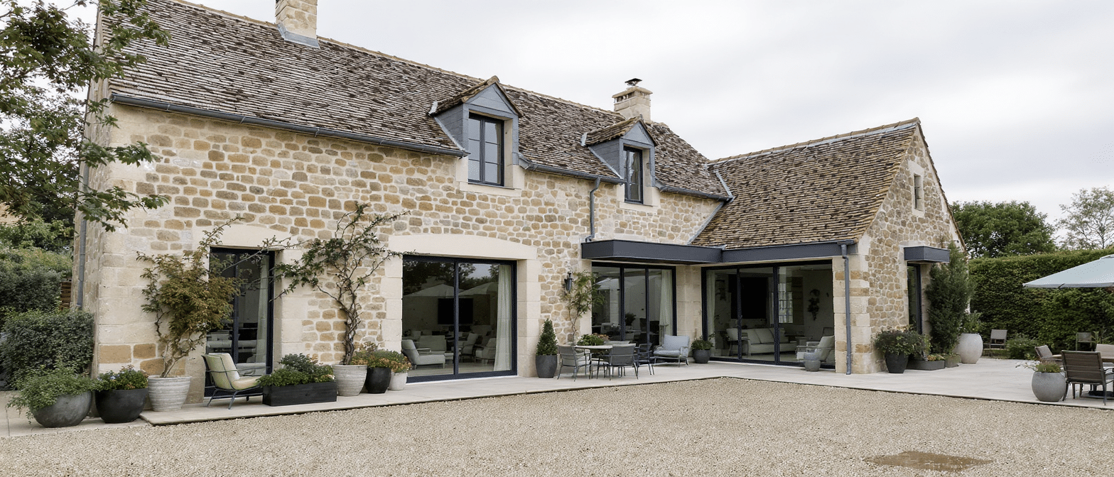 découvrez comment une bastide traditionnelle se transforme en une maison de campagne contemporaine alliant charme historique et design moderne.