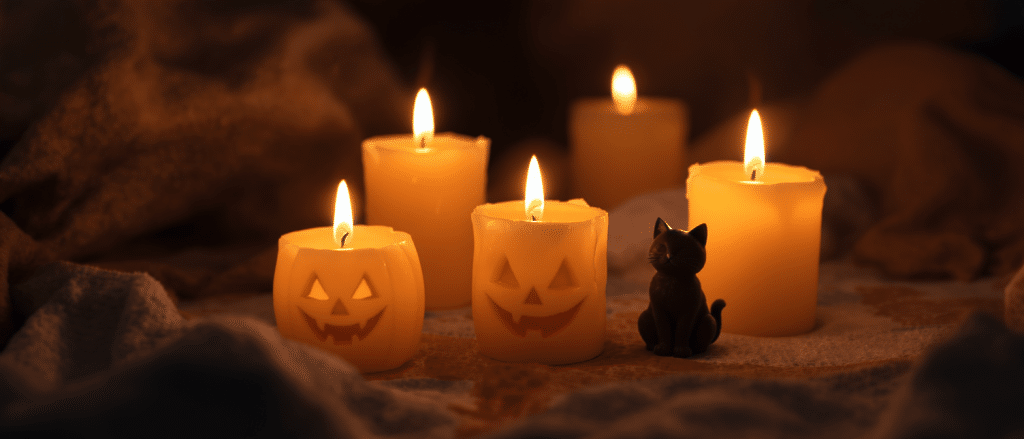 d&eacute;couvrez les plus belles bougies d&rsquo;halloween pour cr&eacute;er une ambiance myst&eacute;rieuse, f&eacute;erique et chaleureuse, parfaite pour vos soir&eacute;es d&rsquo;automne.
