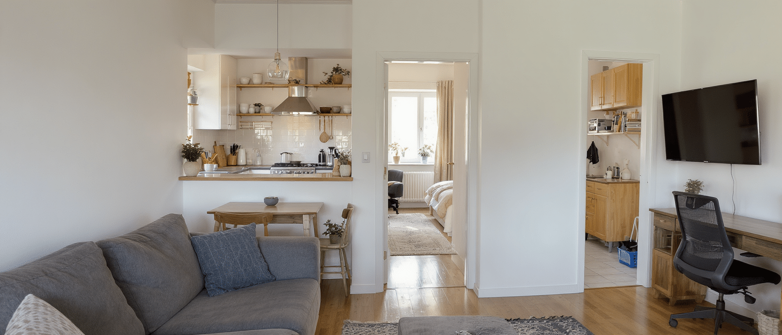 découvrez la transformation de ce 76 m² familial : une chambre supplémentaire, une cuisine conviviale et un véritable coin bureau pour un quotidien plus pratique.